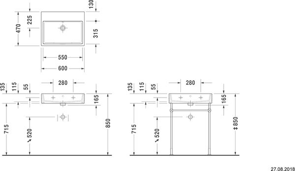 Lavabo Duravit Vero Air blanc image number 1