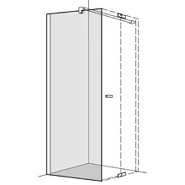 Seitenwand Koralle S800 silver polish Echtglas klar Duschguard image number 0