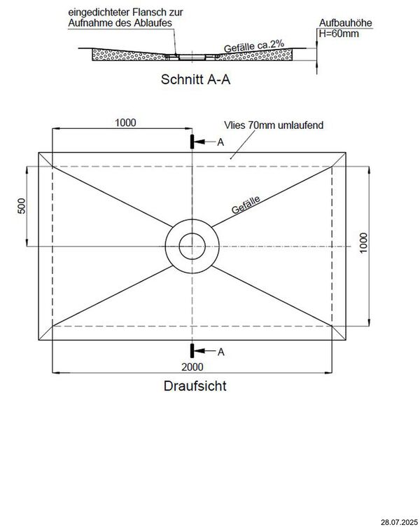 &Eacute;l&eacute;ment de douche Schedel Plan Kessel image number 1