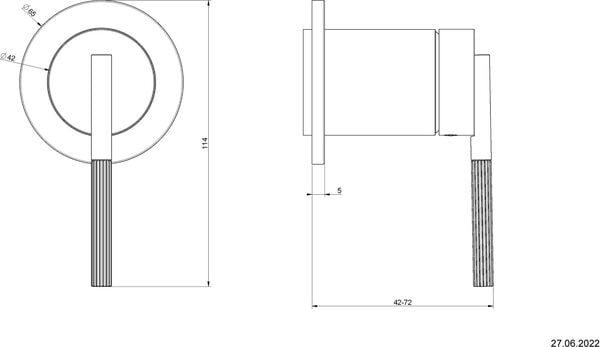 Duschenmischer-Endmontageset Gessi Ingranaggio ½" Copper brushed image number 1