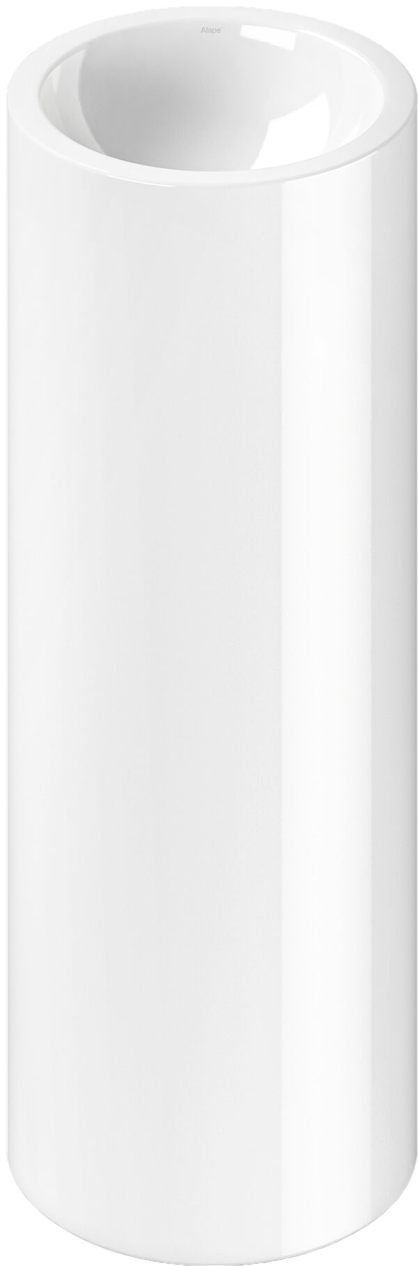 Lavabo Alape WT.RX325K in CeramoStahl, d. 32,5 cm s 36,5 cm, colonna altezza 90 cm, sifone image number 0