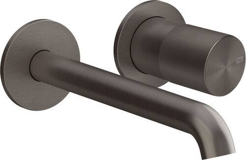 M&eacute;langeur mural-set de montage final Gessi Habito Black metal brushed Unito