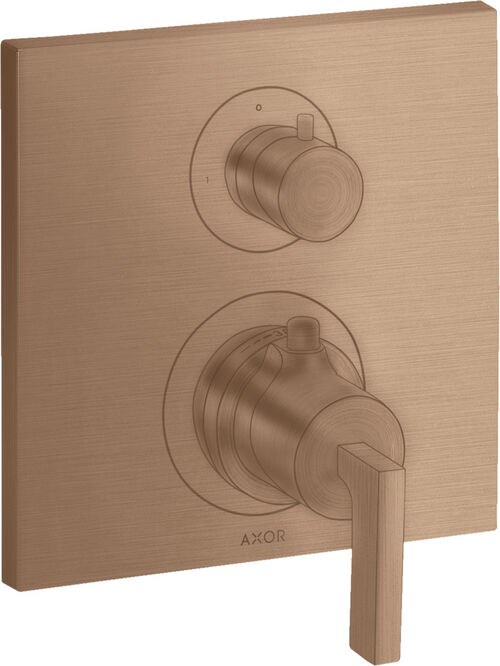 M&eacute;langeur de thermostat-set de montage final Axor Citterio Brushed red gold