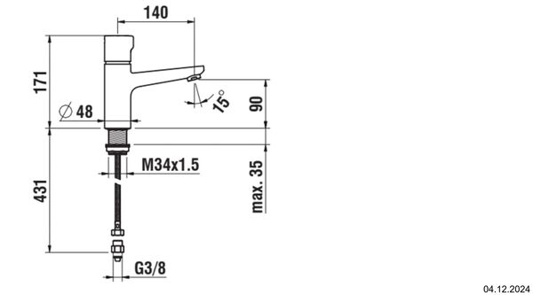 Einloch-Waschtischmischer Laufen Easytouch verchromt image number 1