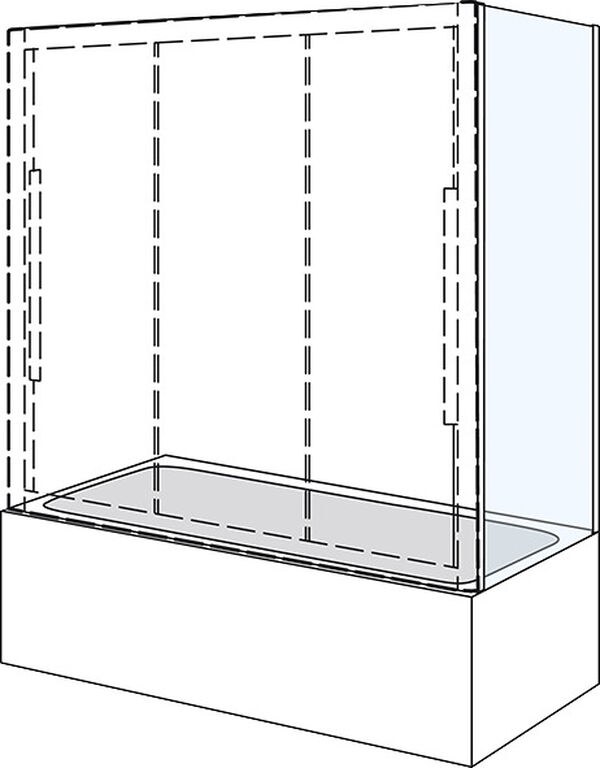 Seitenwand Koralle S400 Silberfarbig Echtglas klar Plus image number 0