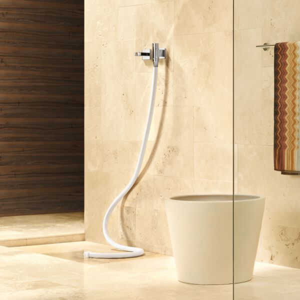 Wandanschlussbogen Dornbracht mit Ventil Water Tube Kneipp Dark Platinum matt image number 1