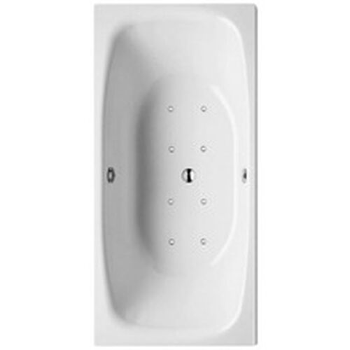 Baignoire Whirlpool Alterna steel duo air blanc Buses et vidage chromés