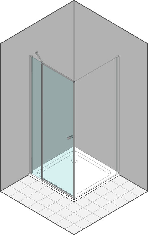 Pendeltüre Duka Multi-S 4000 new silbereloxiert Echtglas klar ProCare