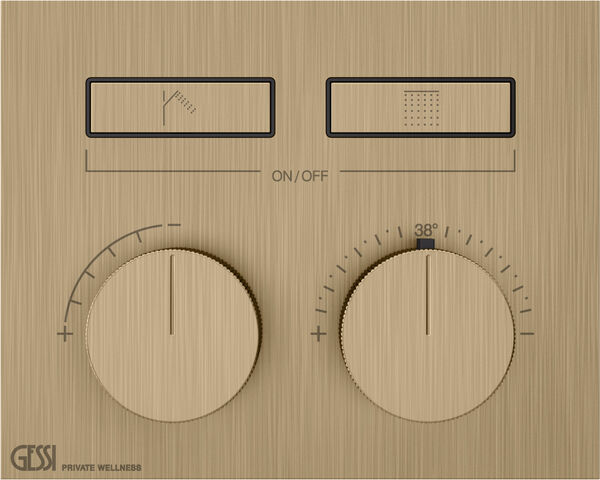 Duschsystem-Endmontageset Gessi HI-FI Compact Warm steel brushed image number 0