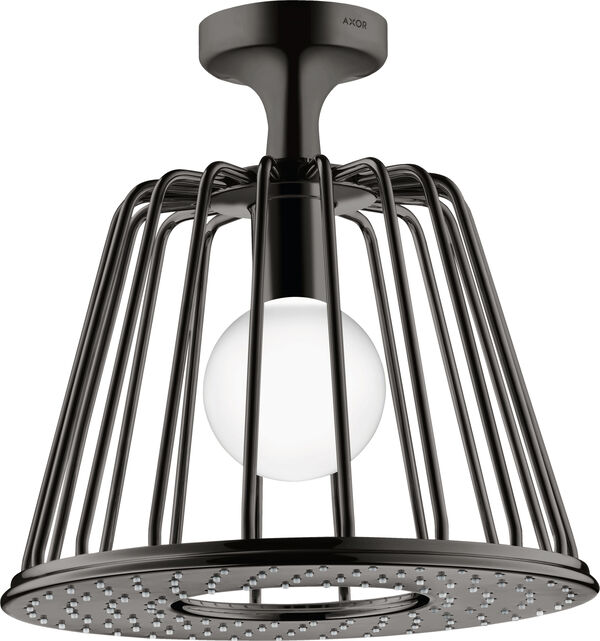 Pomme de douche Axor Lampshower Nendo &frac12;" avec effet pluie Polished black chrom image number 0