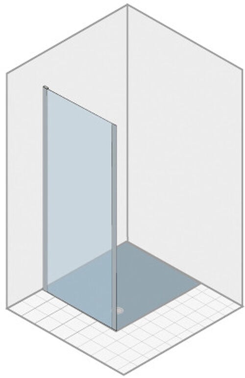 Paroi latérale Duka Natura 4000, montage au sol Couleur d'argent Verre clair