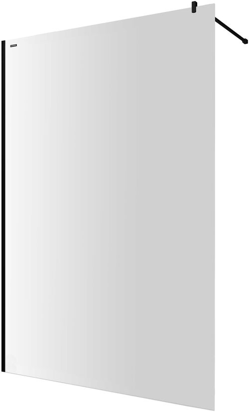 Freistehende Seitenwand Duscholux Bella Vita 3 Walk-in schwarz matt Echtglas klar CareTec Pro