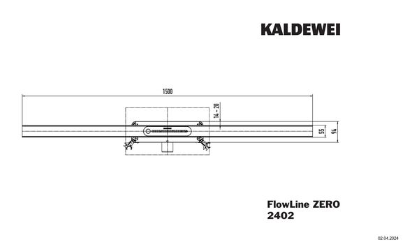 Duschrinne Kaldewei Flowline Zero schwarz matt image number 1