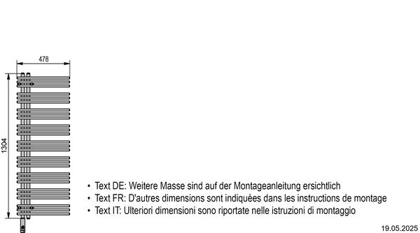 Radiateur de bain Zehnder Yucca Asym Blanc R&eacute;sistance &eacute;lectrique &agrave; gauche image number 2