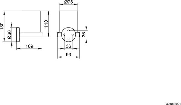 Glashalter Keuco Edition 90 Verchromt image number 1