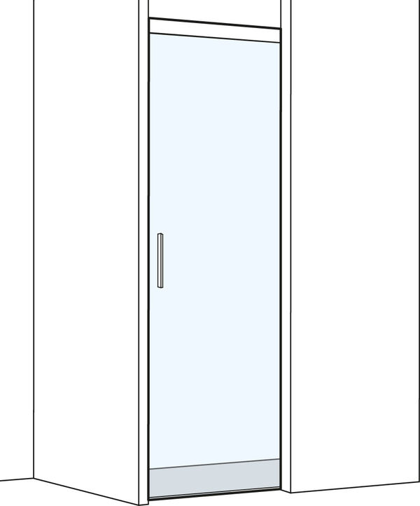 Porta scorrevole Koralle S505 Plus, parete frontale a destra 60 - 80 cm, 1 pannello, per nicchia image number 0