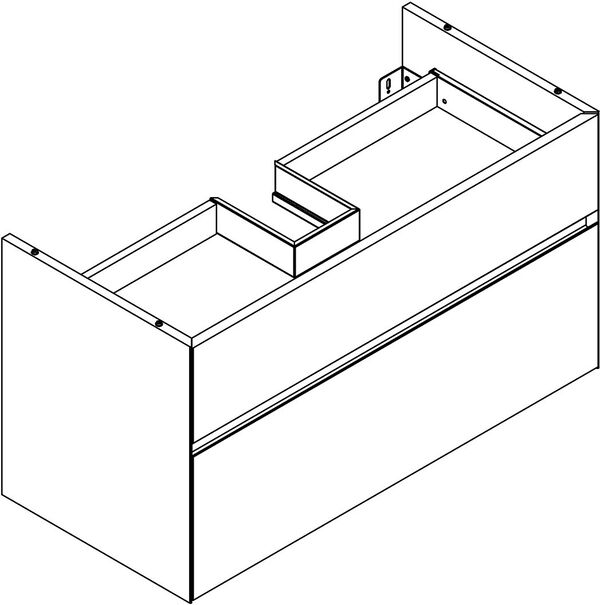 Meuble sous-lavabo Alterna calea plus Ch&ecirc;ne blanc image number 0