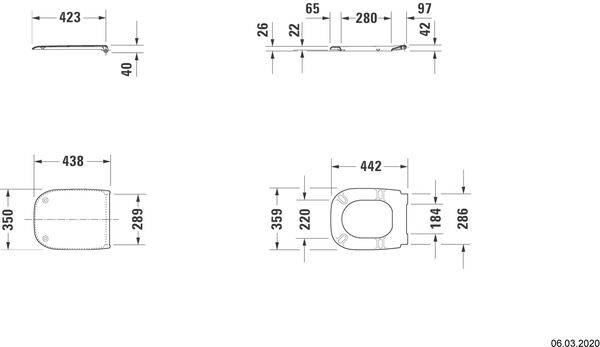Klosettsitz Duravit D-Code weiss image number 1