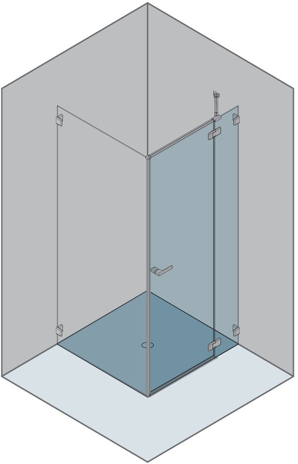 Pendeltüre Duka Gallery 3000 New silbereloxiert Echtglas klar ProCare image number 0
