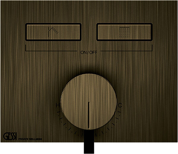 Duschsystem-Endmontageset Gessi HI-FI Mixer Aged bronze image number 0