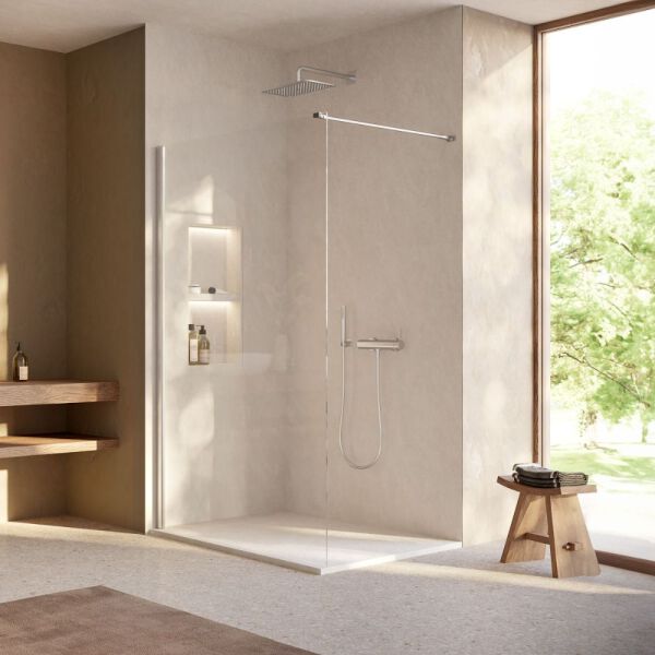 Paroi latérale à pose libre Duka Libero 4000 Silber hochglanzeloxiert Verre clair image number 1