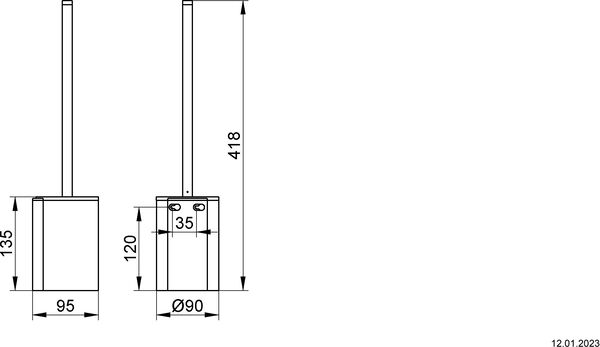Klosettbürstenhalter Keuco Plan edelstahl matt image number 1