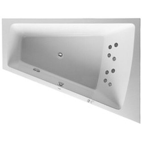 Eck-Whirlwanne Duravit Paiova weiss Düsen und Garnituren verchromt