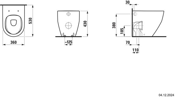 Stand-Klosett Pro rimless weiss image number 1