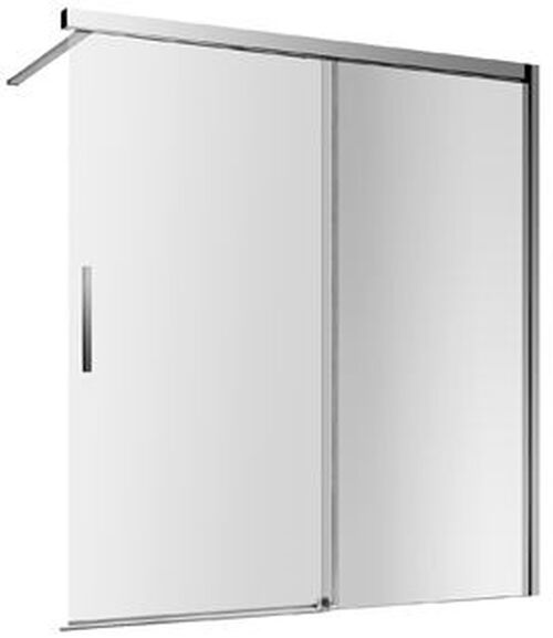 Porte coulissante Duscholux Bella Vita 3 Argent éloxé Verre clair CareTec Pro