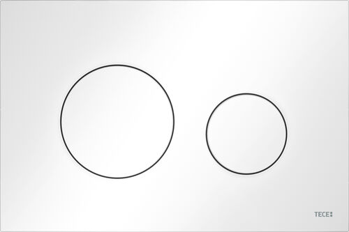Bet&auml;tigungsplatte Tece Loop New Weiss