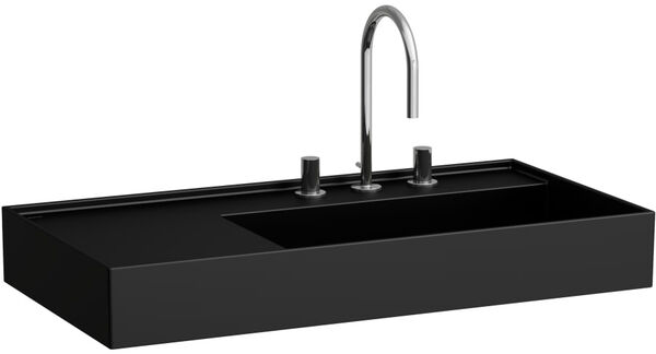 Auflegewaschtisch Laufen Kartell 90 x 46 cm Schwarz matt image number 0