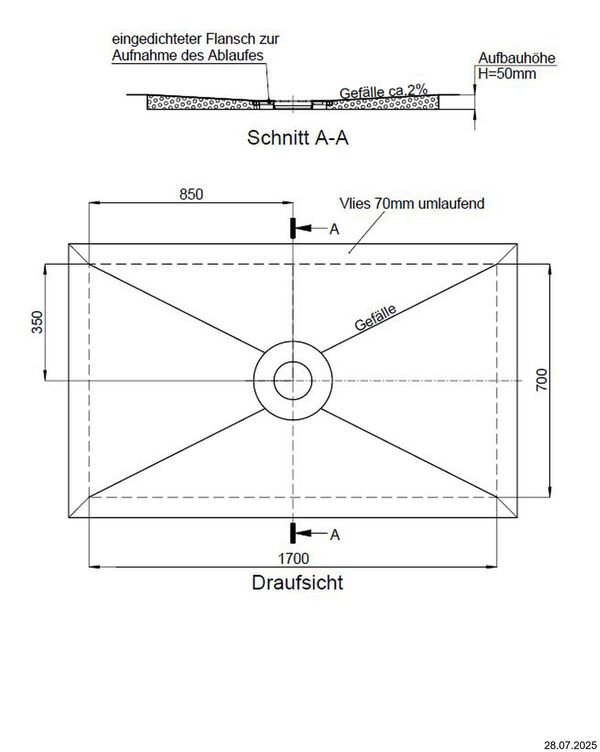 &Eacute;l&eacute;ment de douche Schedel Plan Kessel image number 1