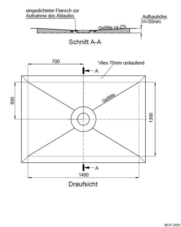 &Eacute;l&eacute;ment de douche Schedel Plan Kessel image number 1
