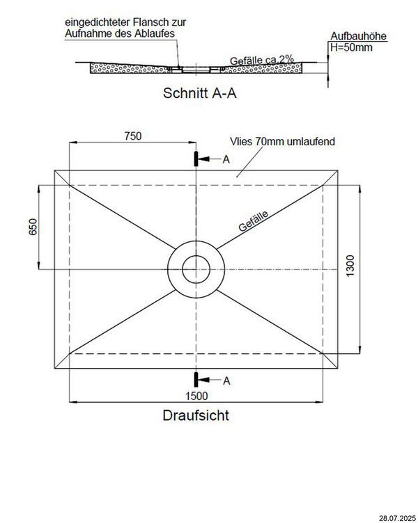 &Eacute;l&eacute;ment de douche Schedel Plan Kessel image number 1