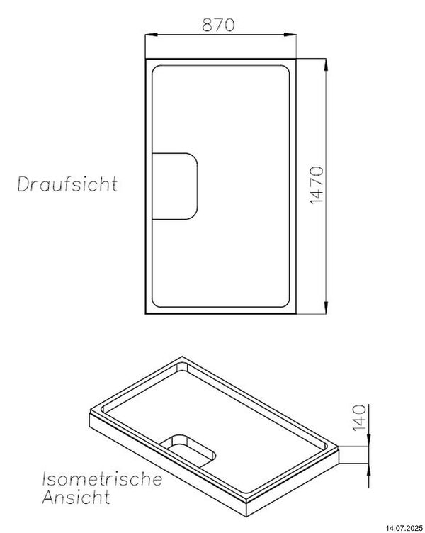 Support de receveur de douche Schedel image number 1
