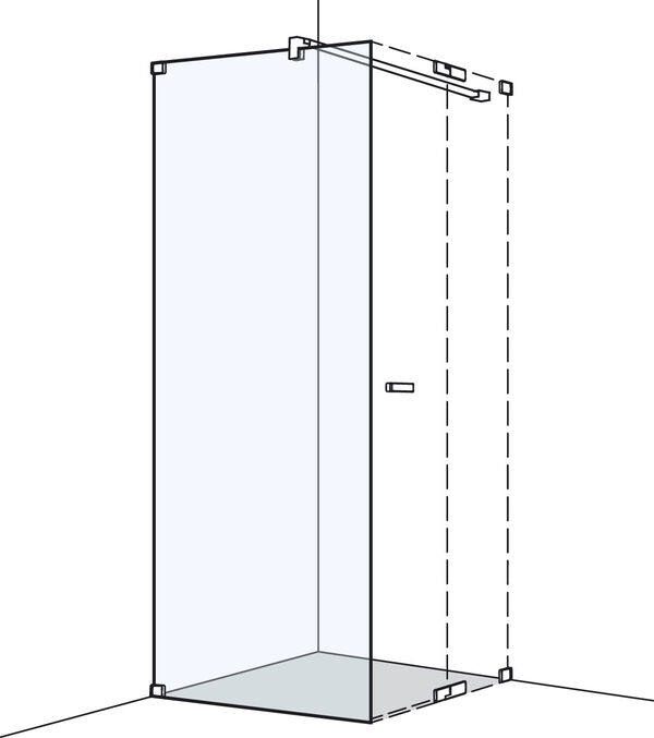 Parete laterale Koralle S808, larghezza 200 - 400 mm, cerniere a sinistra, per porte a battente, image number 0