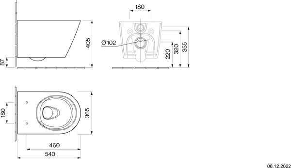 Cuvette murale Axent Grace rimless blanc Cleaneffekt image number 1