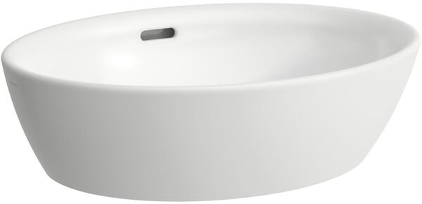 Lavabo d'appoggio Pro, con troppopieno, 52 x 39 cm, altezza 15 cm, ovale, materiale di fissaggio image number 0