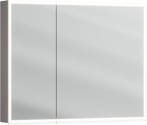 Armoire de toilette Alterna luuna LED plus avec &eacute;clairage inf&eacute;rieur/sup&eacute;rieur Titanio doha Couleur de lumi&egrave;re r&eacute;glable en continu 2700-6500 K