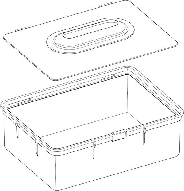 Contenitore interno in plastica Keuco Plan grigio chiaro, per portasalviette image number 0