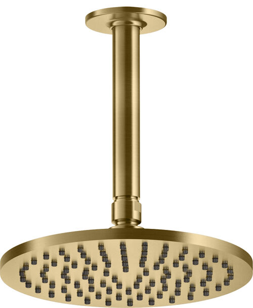 Soffione ad effetto pioggia Gessi Inciso ½" brushed brass