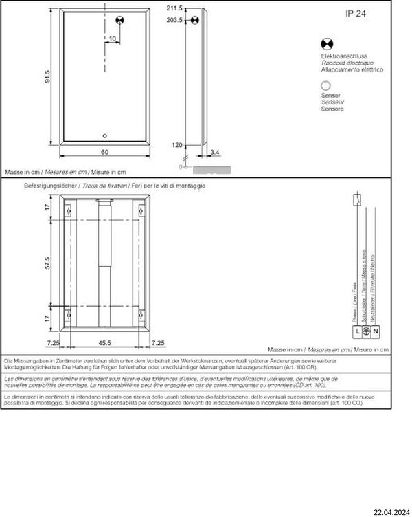 Lichtspiegel Sidler Quadro LED Silbereloxiert Lichtfarbe Neutralweiss 4000 K image number 1
