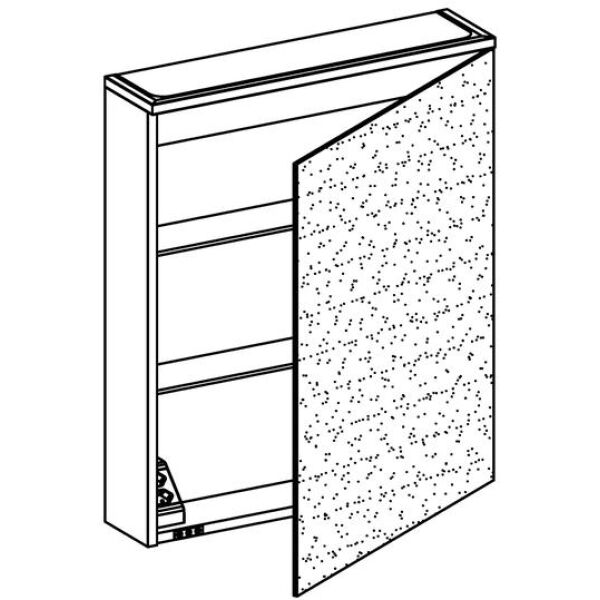 Spiegelschrank Alterna enea LED plus Eiche kleinastig Lichtfarbe stufenlos verstellbar 2700-6500 K image number 1
