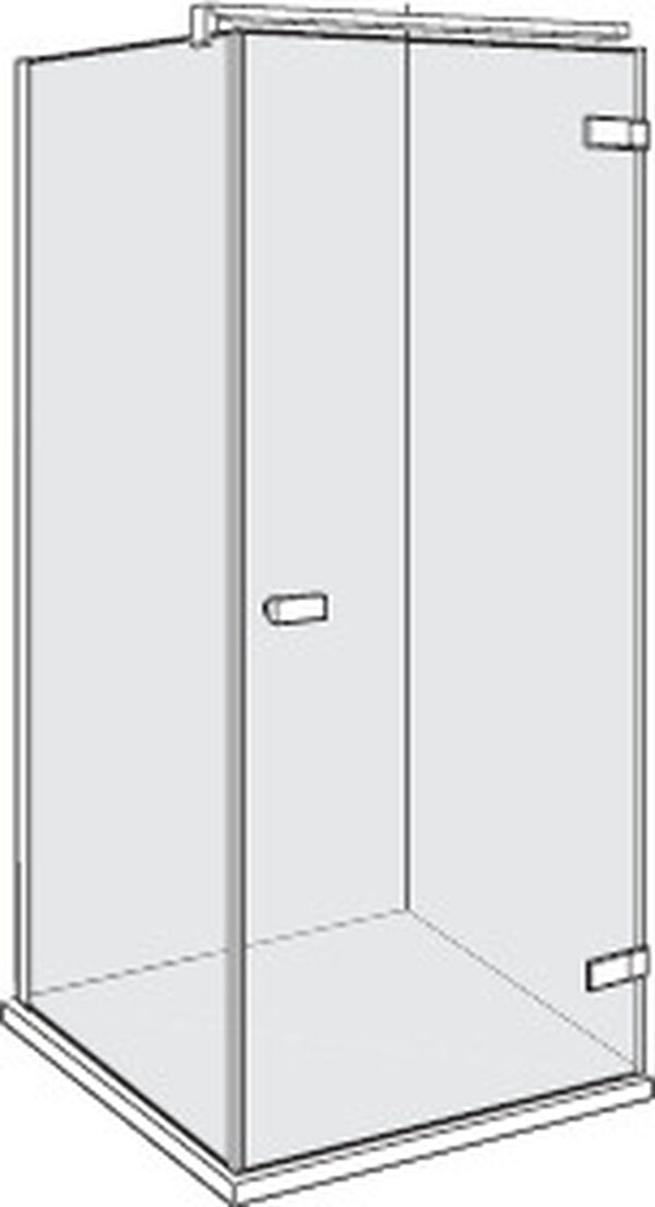 Porta pendolare Alterna lin.3, cerniere a destra, parete laterale fino a 180 cm, con parete image number 0