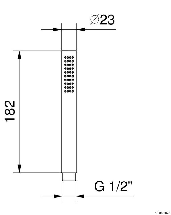 Stabhandbrause Fantini Schwarz matt image number 1