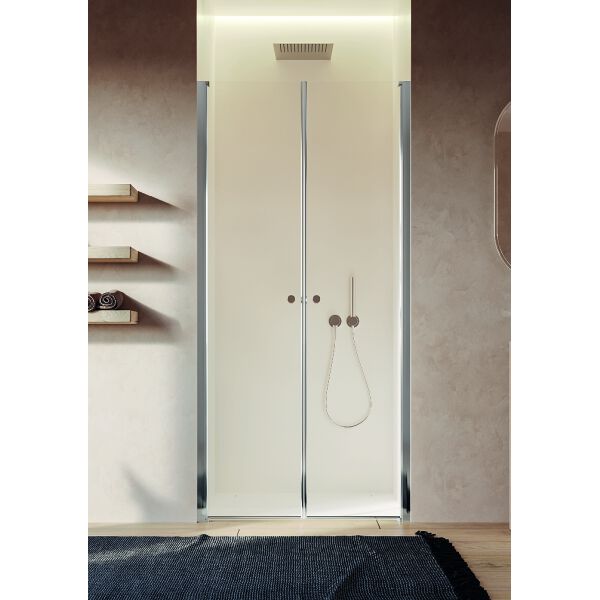 Porta a battente Duka Multi-S 4000 new Nero opaco Vetro trasparente image number 1