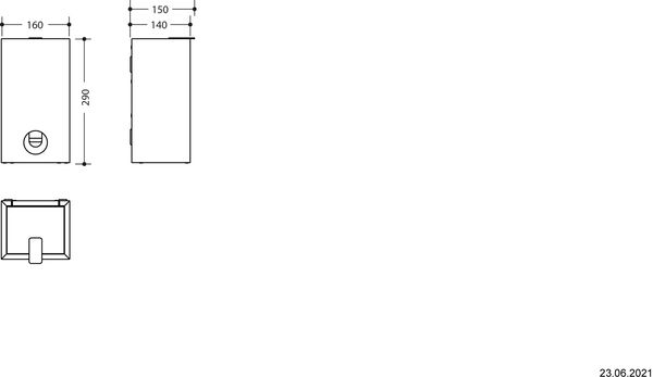Combinaison hygiènique Hewi System 900 acier inoxydable mat image number 1