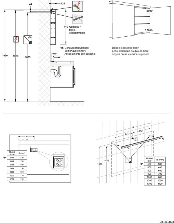Spiegelschrank Keller Luce LED weiss Lichtfarbe Neutralweiss 4000 K image number 2