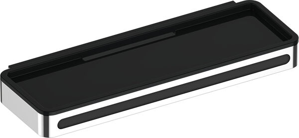 Cestino da doccia Keuco Plan, 28,8 x 10,2 cm, 3 parti, inserto in plastica smontabile grigio nero, image number 0