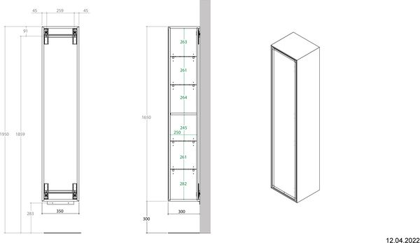 Armoire haute Alterna elena plus Blanc image number 1